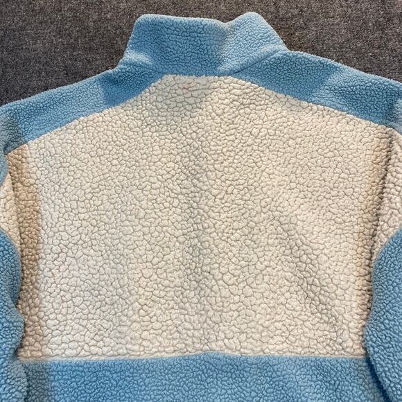 Columbia Fleece Sherpa Blue Colorblock Quarter Zip Pullover Jacket Women XXL 2XL - Picture 7 of 7
